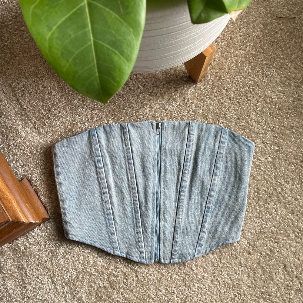 Jean corset top